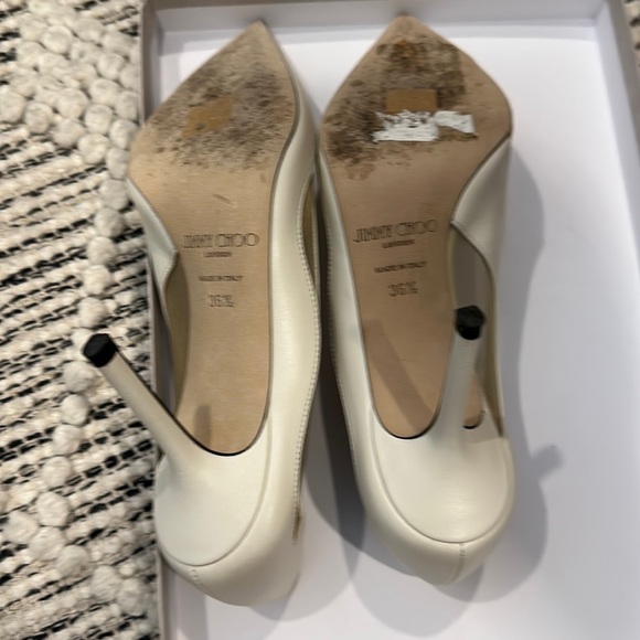 Jimmy Choo - Love 85 pump with mesh - latte / natural WORN ONCE (wedding photos) - Picture 5 of 11
